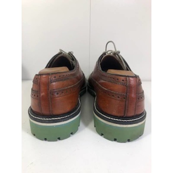 Greenwich Vintage Co. Leather Wingtips Lace-Up Oxford Dress Shoes Brown US 12 D